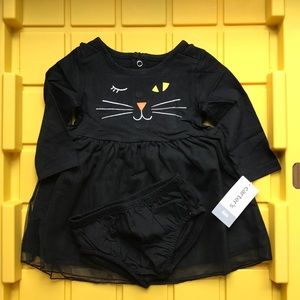 Carters-  Halloween Black Cat Tutu Dress